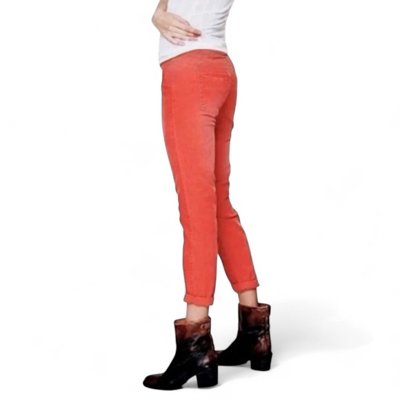 VNTG ✵☽Free People☾✵ Low Rise Pink Corduroy Straight Leg Pants | 27 · Small · 4 - Picture 6 of 14